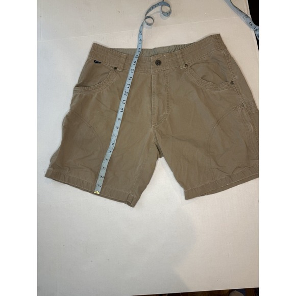 Kuhl Vintage Patina Dye Mens 32 Cargo Shorts Cotton Nylon Khaki Hiking Outdoor - Picture 2 of 10